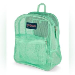 NEW! JANSPORT Mint Green 17” Large Eco Mesh Backpack Pack